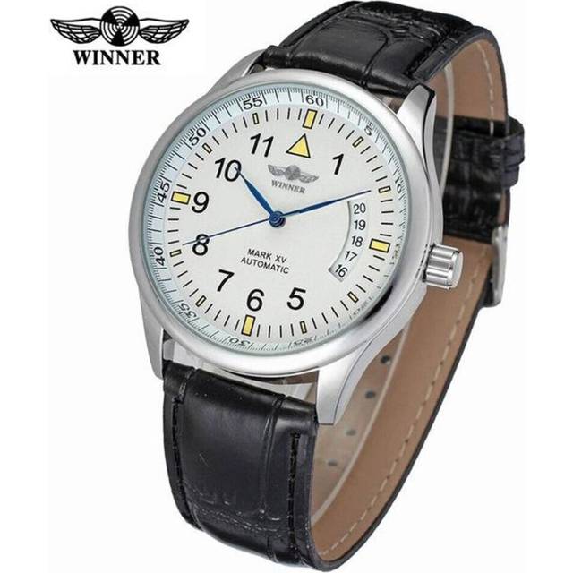 (white) Winner Watch Trendy Fashion Roman Vortex Dial Low-key Luxury Men's Wrist Watch Mechanical Watch Six Models Can Choose - White