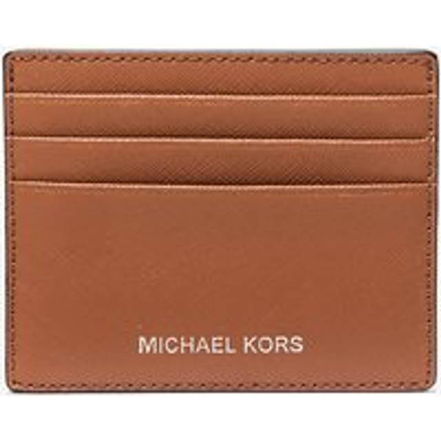 MK Varick Leather Card Case - Brown - Michael Kors - ONE SIZE