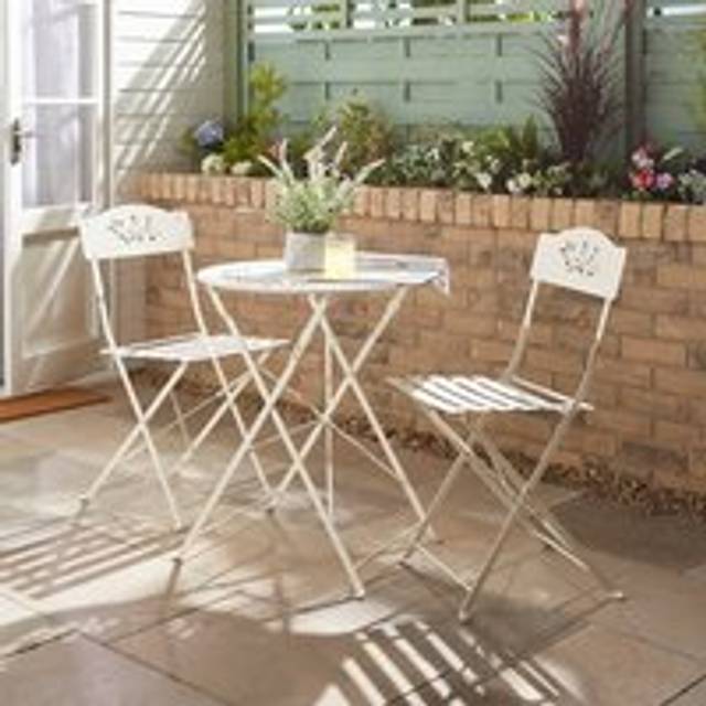 Churchgate 60cm Metal Bistro Set, Sandstone