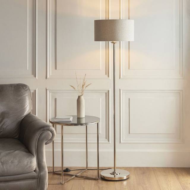 Vogue Sandringham Mid Century Floor Lamp - Chrome