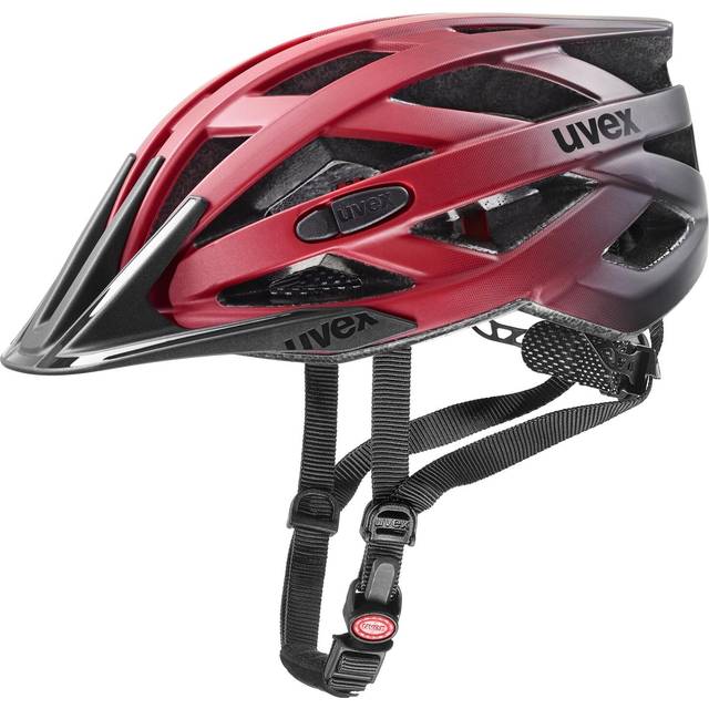 uvex i-vo cc - lätt allroundhjälm för kvinnor och män - individuell justerbar passform - utbyggbar med LED-ljus - red-black matt - 52-57 cm