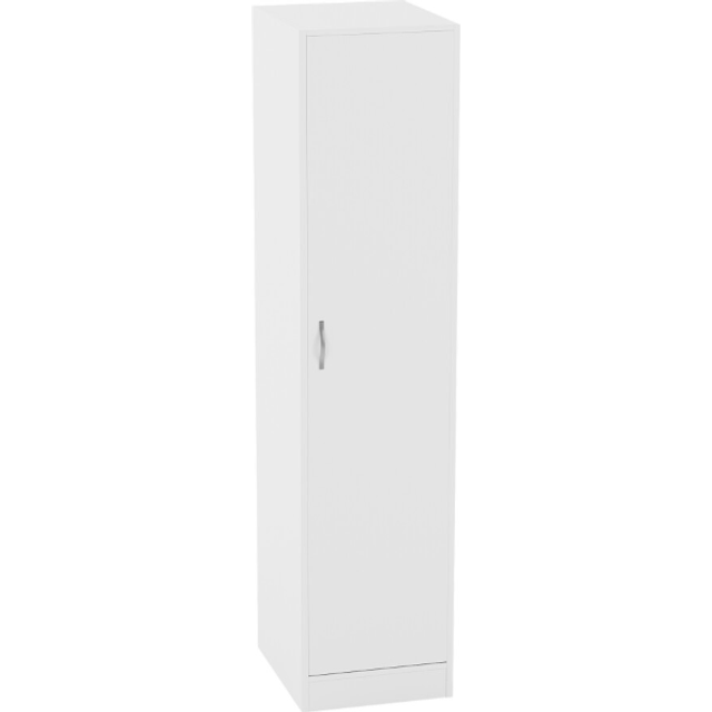 (White) Riano 1 Door Wardrobe Bedroom Garment Storage
