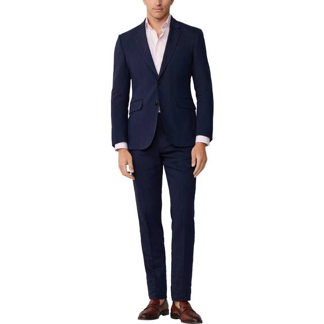 Hackett London Stretch Linen Rich Suit, Navy