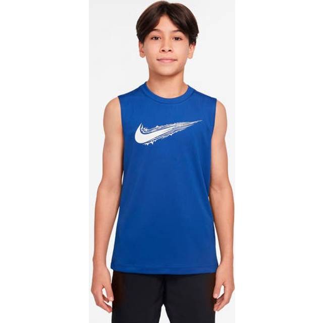 Nike Multi Older Kids' (Boys') Dri-FIT Sleeveless Top - Blue - Polyester