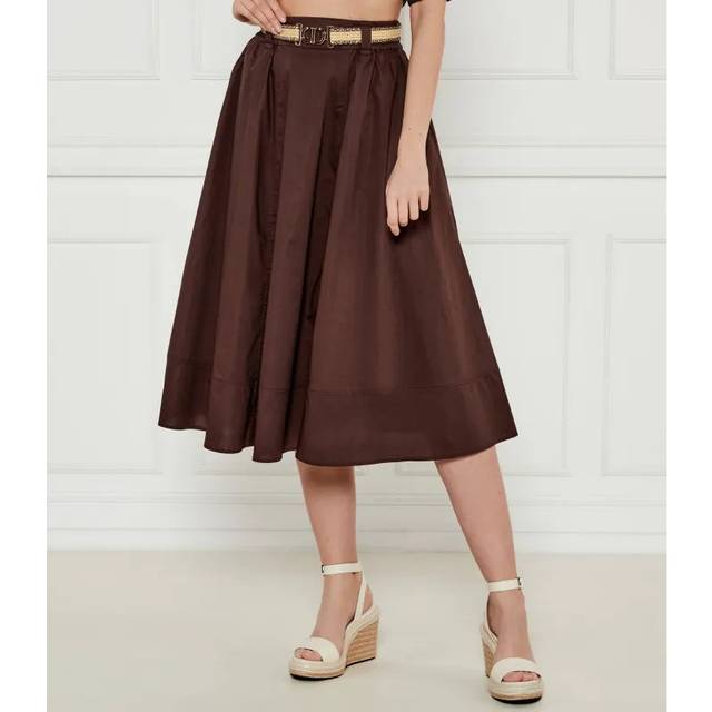 Twinset, Midi Skirts, female, Brown, S, Elegant Marrone Skirt