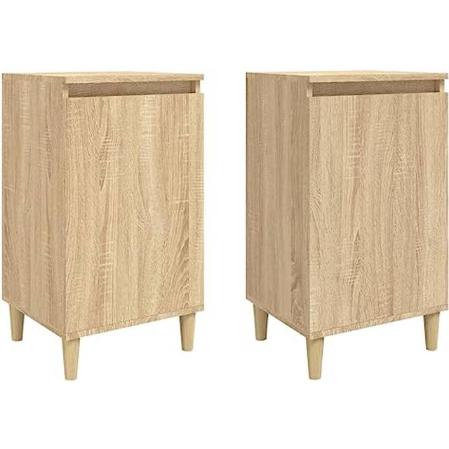 vidaXL Sängbord 2 st sonoma-ek 40x35x70 cm konstruerat trä, nattygsbord, sovrumsbord, träbord, sängbord i trä, sidobord, sidobord i trä, sängskåp