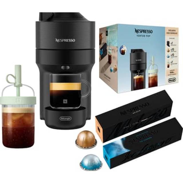 Nespresso Vertuo Pop Iced värdepaket från DeLonghi ENV90.B (svart)