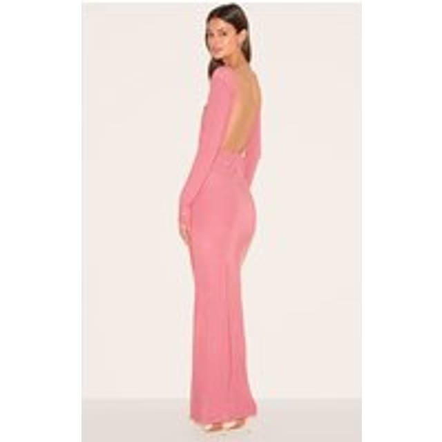 Blush Rose Double Layer Deep Back Maxi Dress, Blush Rose - 6