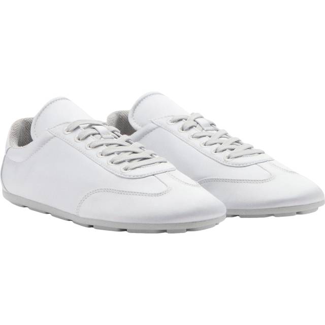 Satin lace-up trainers silver - Woman - 8 - MANGO - Silver