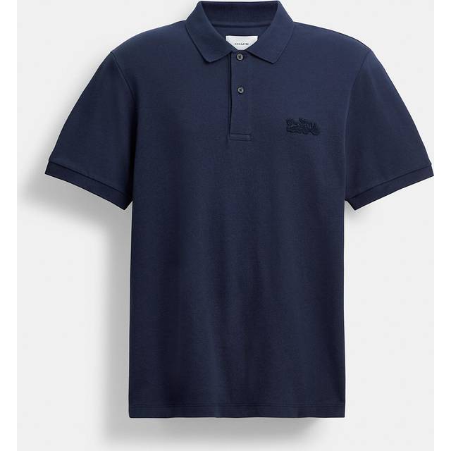 Horse And Carriage Classic Polo In Organic Cotton - Navy Blue - 2X-Large