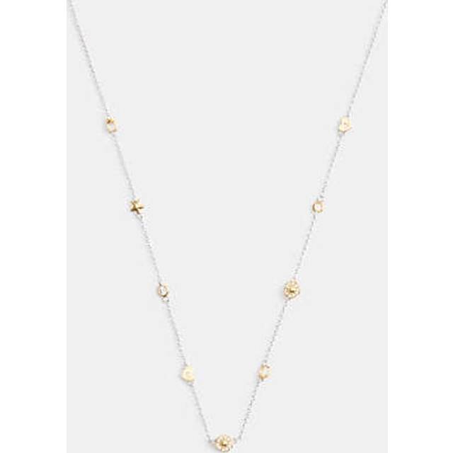 Pav?? Tea Rose And Heart Station Necklace