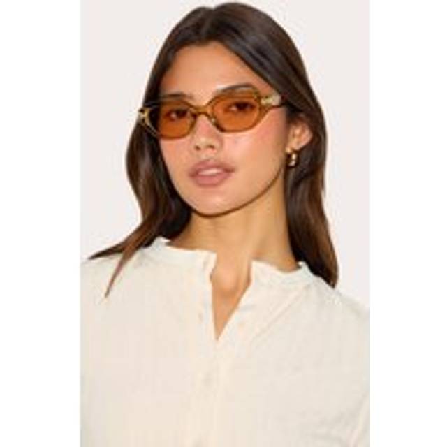 Butter Yellow Acrylic Cat Eye Sunglasses, Butter Yellow - One Size