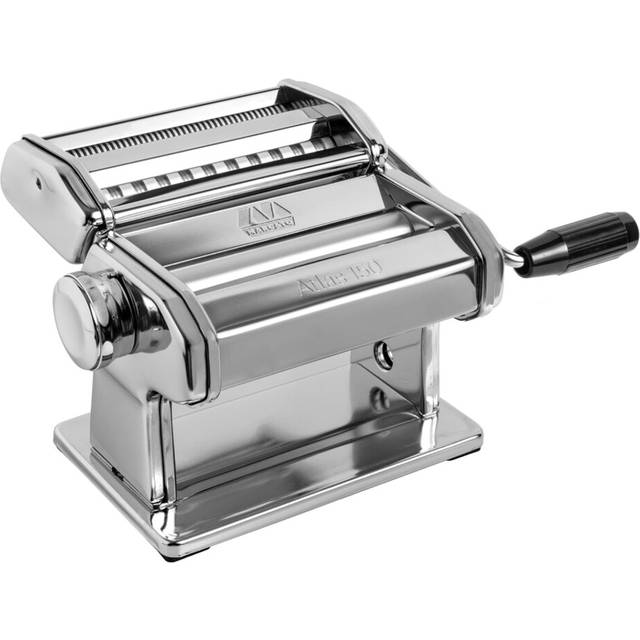 MARCATO Made in Italy Atlas 150 Classic Manual Pasta Maker Machine  Chrome Steel. Makes Lasagna  Fettuccine & Tagliolini .
