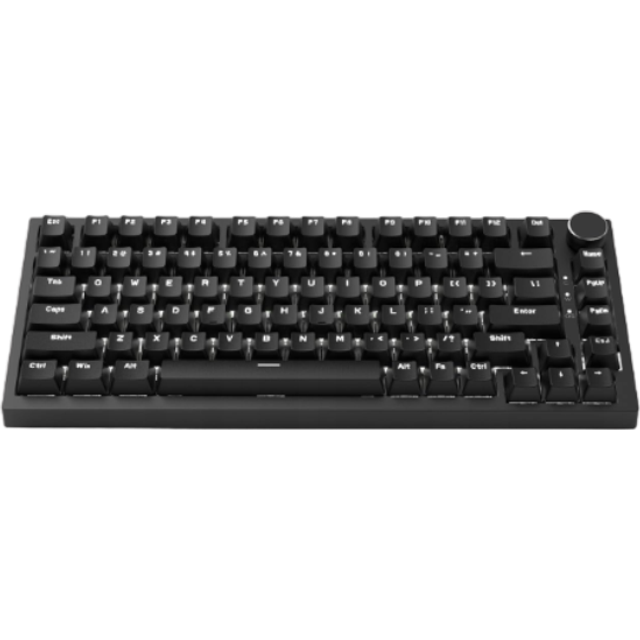 TEMU Ak820 Wired Mechanical Keyboard With Backlit Layout, Hot-swap, , And Metal Knob - Red/ Options For Office & Gaming, Gaming Keyboard, Sleek Keyboard Design, Durable Keyboard