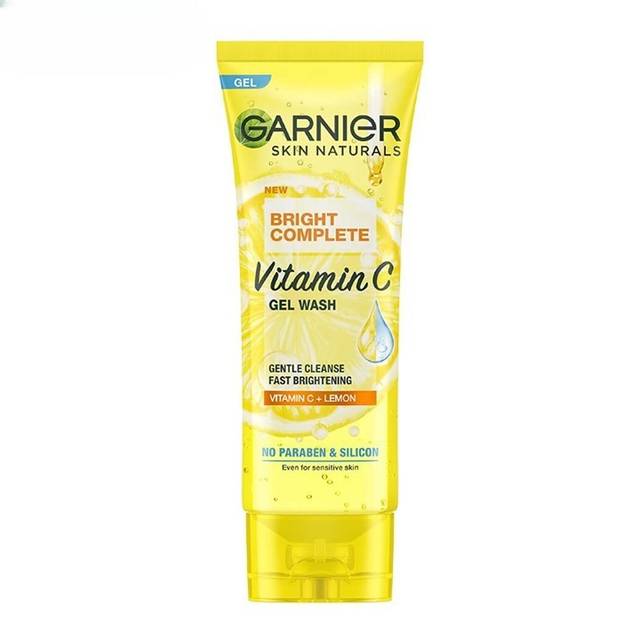 Garnier facewash gel, gentle cleanser, fast brightening, instant brighter - 100g
