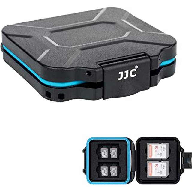12 Slots Memory Card Case Slim Holder for 4 SD SDXC SDHC and 8 Micro SD Micro SDXC Micro SDHC TF Cards, Water-Resistant Anti-Shock Portable SD Card