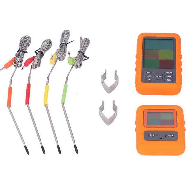 Wireless Meat Thermometer Digital BBQ Thermometer with 4 Probes for Kitchen Cooking Oven Grilling