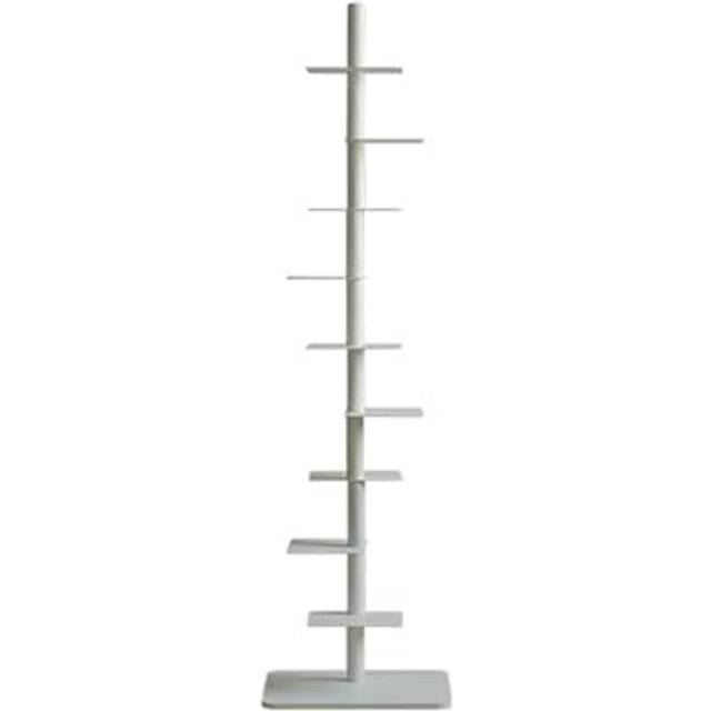 Bokhylla Modern öppen osynlig bokhylla DIY Metal Spine Book Tower Nordic Vertikal Hylla Bokhylla Golvstående 9-vånings display Förvaringsställ för hemmakontor stående hylla