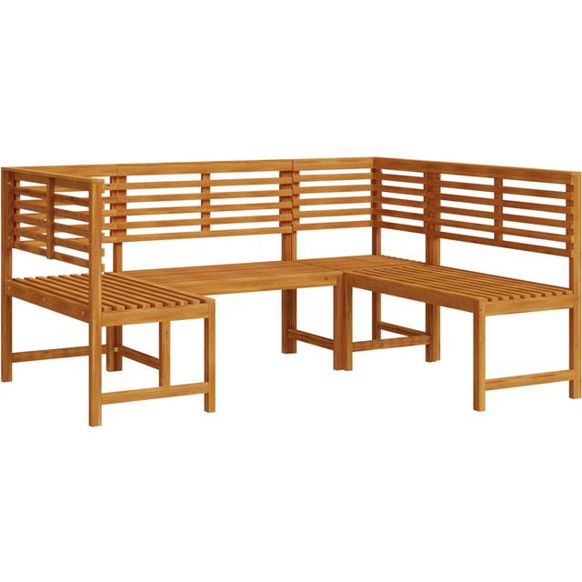 Vidaxl - 3-Piece Garden Bench Set - Solid Acacia Wood