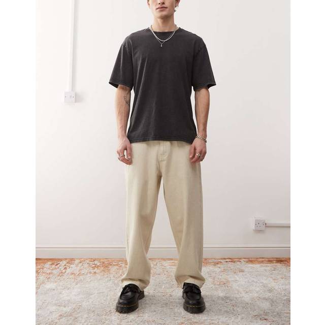 Santa Cruz – Gräddvita, stora och baggy jeans-Vit/a