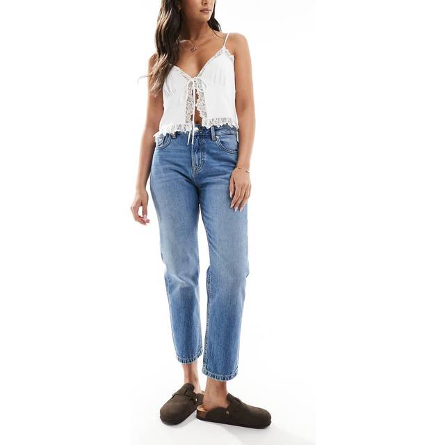 Stradivarius 1460 Mom fit jeans MEDIUM BLUE DENIM 14