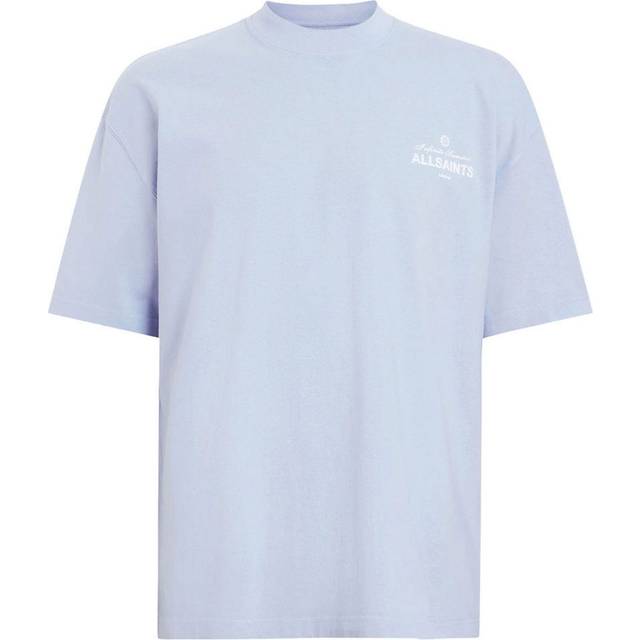 AllSaints All Saints Soleil Short Sleeve Crew Neck T-Shirt - Blue, Blue, Size L, Men