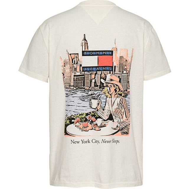 Tommy Jeans Novelty Back Print T-Shirt - White, White, Size L, Men
