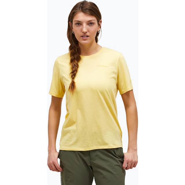 Peak Performance Women's Explore Logo Tee Funktionströja Dam Storlek M Färg beige