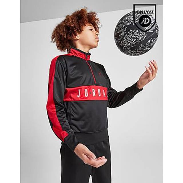 Jordan 1/4 Zip Tracksuit Junior - Black - 8-10Y