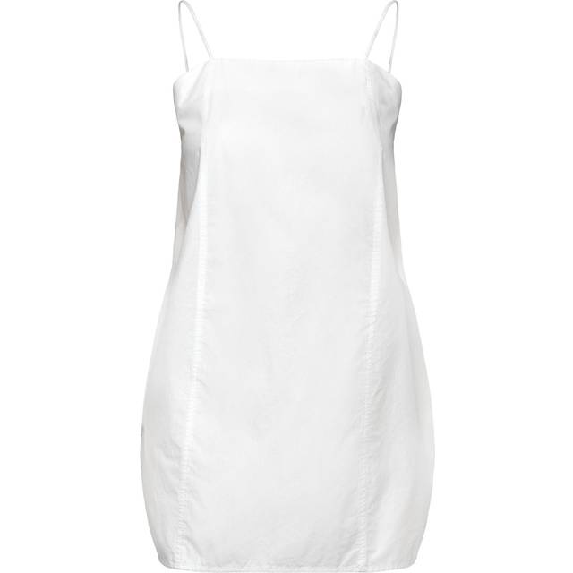 MONKI Tie-Back Twill Mini Dress |Vit |M