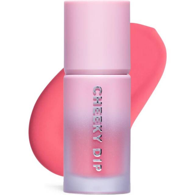 W7 Cheeky Dip Liquid Blusher - Pigmented Colour For Cheek Makeup - Satin Matte Finish - Thrill-Seeker (Pink)