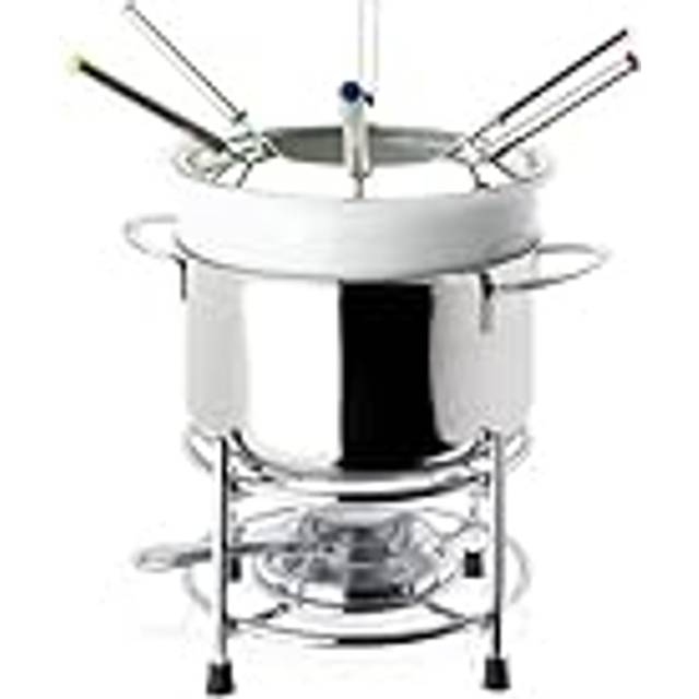 Beka Roma rostfritt stål och keramik fondue-set, silver, 21 x 19 x 24,5 cm