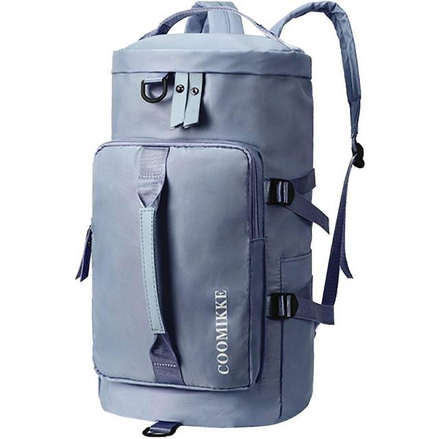 (blue, One size) Sport Gym Bag Travel Duffel Bag with Shoe Compartment and Wet Pocket Water-Resistant New