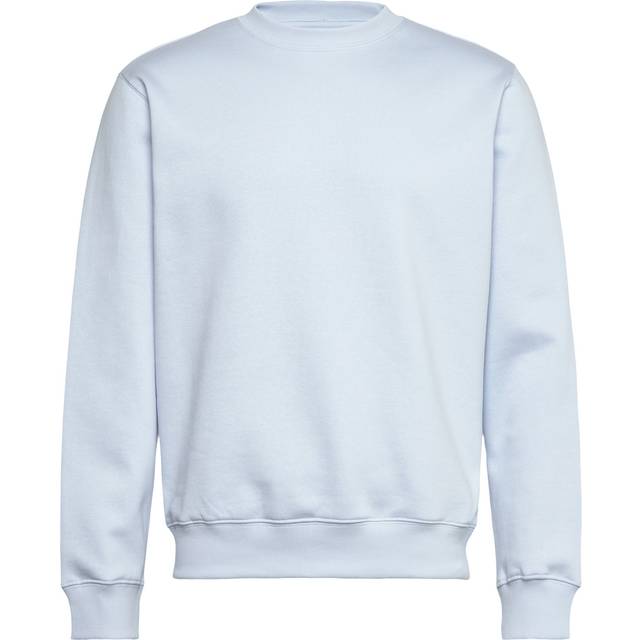 Weekday – Ljusblå sweatshirt i mellangrov jersey
