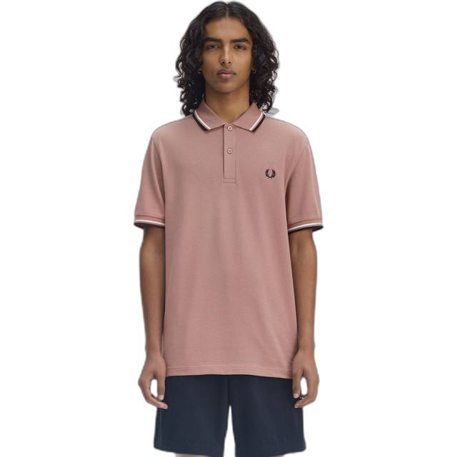 T-Polo à double liseré Fred Perry - Rose - S