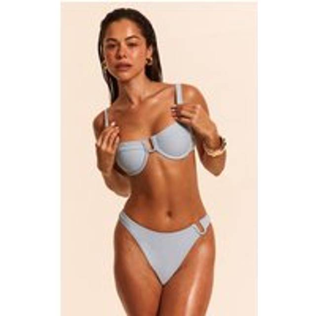 Blue U Bar Tanga Bikini Bottoms, Blue - 16