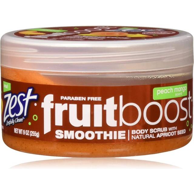 Zest Fruit Boost Body Scrub Smoothie Peach Mango 9 Ounce Jar 266ml