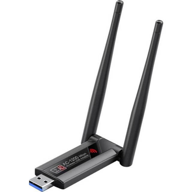 1200M USB Network Card RTL8812 Dual Band 2.4G 5G Wireless AC1200 Wifi Lan Adapter Dongle with Antenna for Laptop Desktop