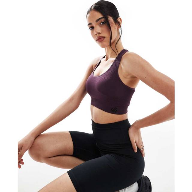 Dare 2b Women's Breathable Don't Sweat It II Sports Bra Deep Plum, Size: XL - Purple
