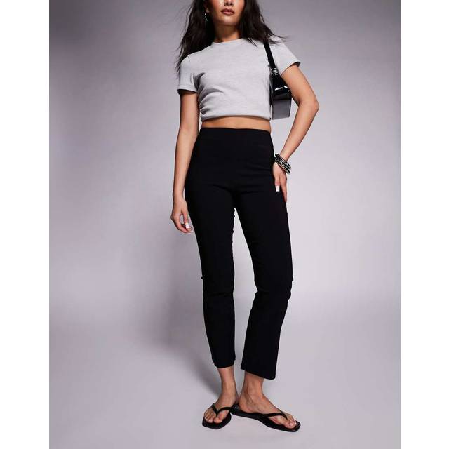 River Island Womens Black Bengaline Kickflare Trousers - XS