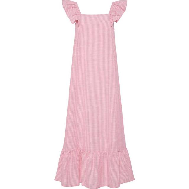 Pieces Kjole - Apia - Pink Lemonade/Bright White