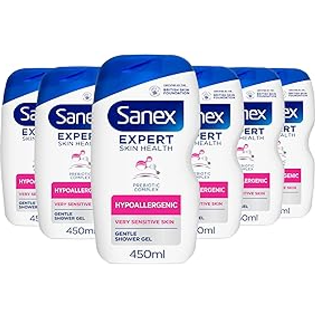 Sanex Body Wash Expert Skin Health Hypoallergenic Shower Gel Dermatologist Tested Gentle For Very Sensitive Skin Multip