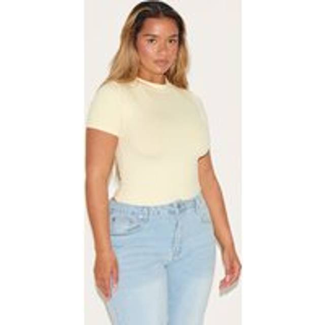 Shape Butter Cream Sculpted Short Sleeve Bodysuit, Butter Cream