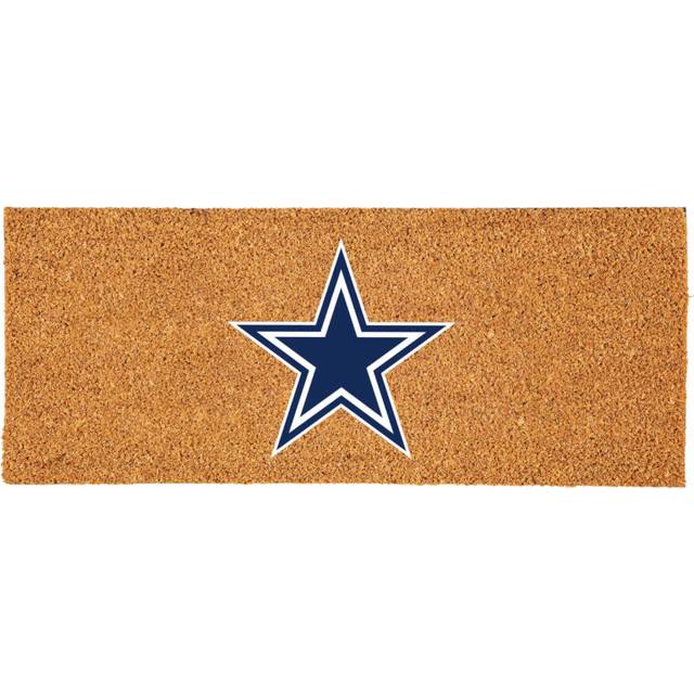 Team Sports America NFL Dallas Cowboys Coir Doormat  Official Full Color Team Logo  Extra Large Front Door Mat  Outdoor Indoor Entrance Rug  Non-Slip