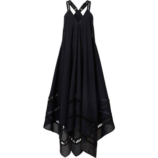 Lil Handkerchief Dress - Black - Founded in London in 1994, AllSaints has been crafting iconic leather pieces for decades. As well as statement jackets, biker boots, and accessories, the brand’s everyday items offer a dose of attitude with distressed detailing, daring prints and the signature Ramskull logo.