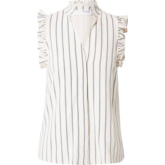 Striped Ruffle Detail Top
