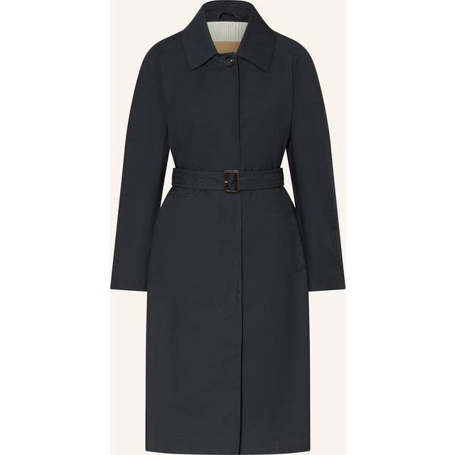 Max Mara Orleans cotton-blend twill coat - blue (UK 8)