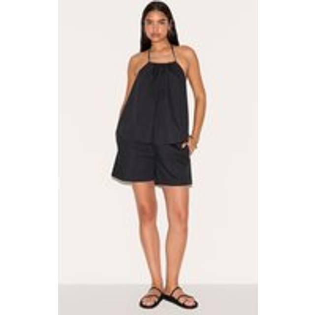Tall Black Poplin Floaty Shorts, Black - 6