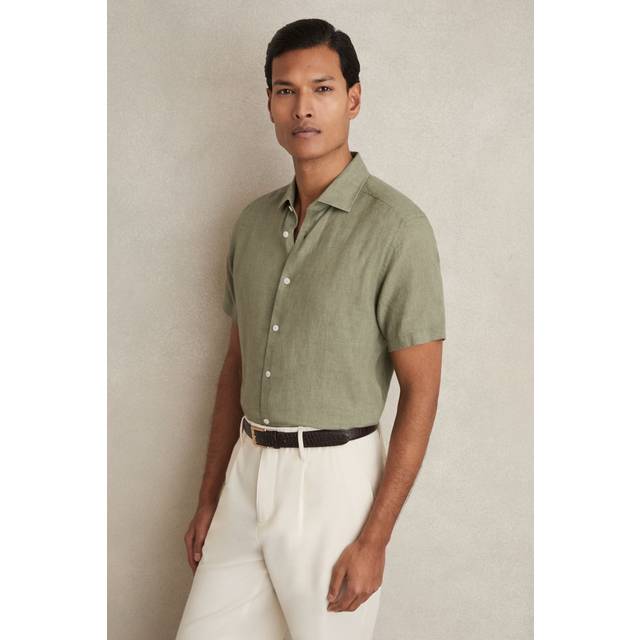 Reiss Holiday Linen Regular Fit Shirt