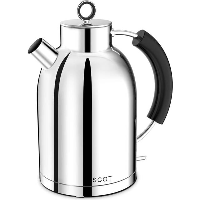 ASCOT Electric Kettle, Stainless Steel Electric Tea Kettle Gifts for Men/Women/Family 1.5L Retro Tea Heater & Hot Water Boiler, Auto Shut-Off and
